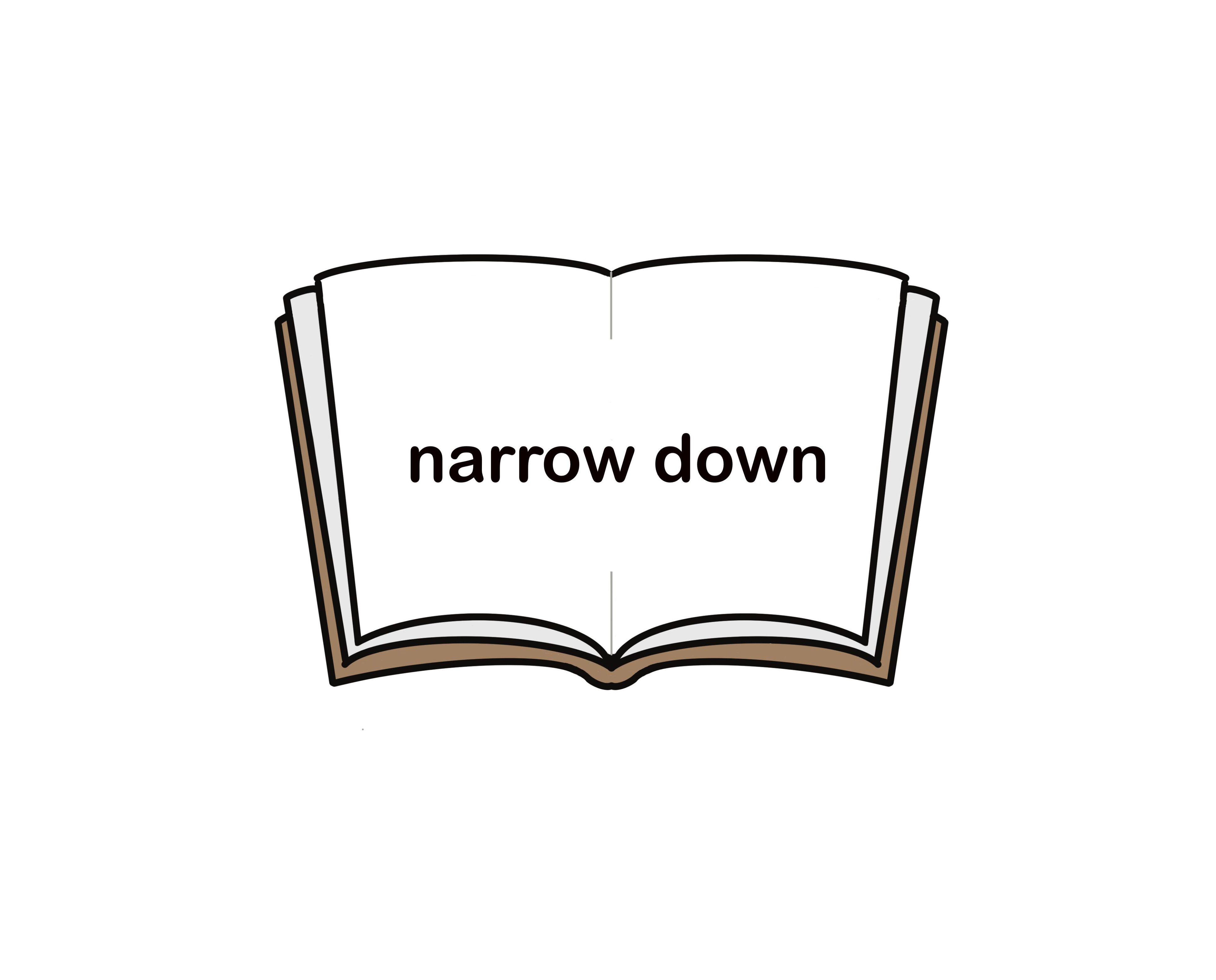 Similar Words For Narrow Down